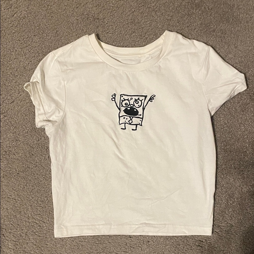 NWOT Forever 21 SpongeBob “DoodleBob” White Cartoon Tee